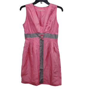 Imperial Women's Vintage Pink Silk Sleeveless Barbiecore Dress Italy‎ Made Sz S